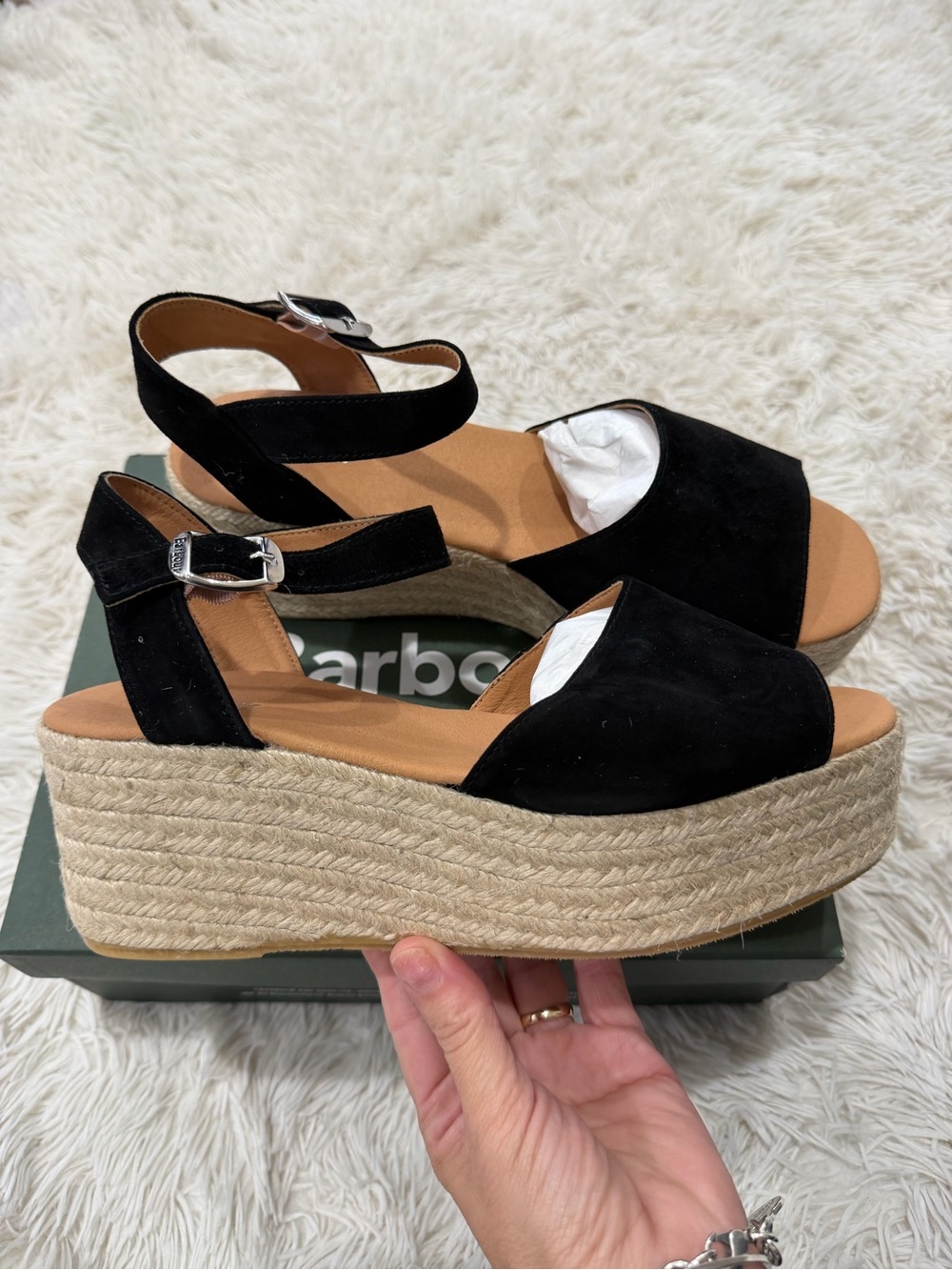 Barbour Espadrille Platform Sandal - Size 10 - NIB